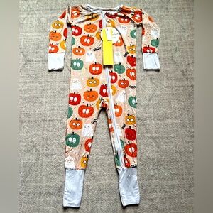 NWT Little Sleepies Pumpkin Party Halloween Bamboo Zippy Pajamas (12-18 months)